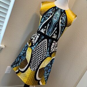 Peter Pilotto Graphic Print Silk Dress Abstract Sleeveless US 6 (UK 10)